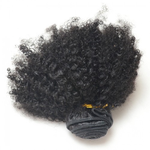 Afro Kinky Nappy Hair Bundles, One Bundle Natural Color Vrigin Human Hair Hair Weave